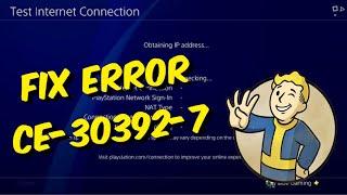How To Fix PS4 Error CE-30392-7