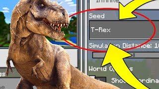 Minecraft T-Rex Jurassic World Finding T-Rex Dinosaur in this Minecraft Seed