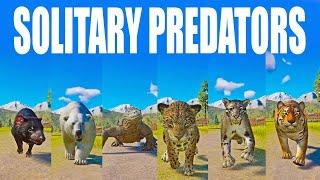 Solitary Predators Speed Race in Planet Zoo included Jaguar Bear Tiger Devil dragon