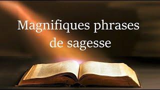 Les plus belles phrases de sagesse