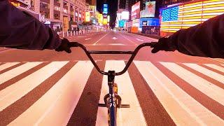 EXPLORING THE STREETS OF MANHATTAN AT NIGHT DURING COVID-19 LOCKDOWN BMX