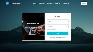 Create Responsive Website with Login & Registration Form  HTML CSS and JavaScript