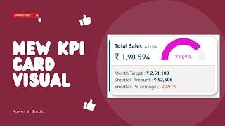 Power BI New Card Visuals  Enhanced Dashboard Look  Visualize Success with KPI Card 