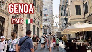 Genoa Italy  Walking Tour part 1 July 5 2024 4K 60fps