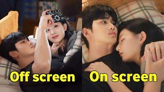 Kim Ji Won Watching Their Scene While in Kim Soo Hyun arms  Queen of Tears Behind the scenes