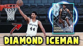 NBA 2K18 DIAMOND 97 OVERALL GEORGE GERVIN GAMEPLAY *HOF POSTERIZER*  NBA 2K18 MyTEAM GAMEPLAY