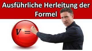 Kugel - Herleitung der Volumenformel