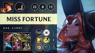 Miss Fortune ADC vs Jhin Triple Kill Legendary - KR Challenger Patch 14.18