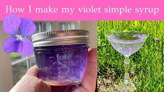 How to make violet simple syrup