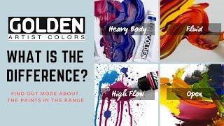 Find out about the GOLDEN Acrylic Range - Heavy Body Fluid High Flow and Open