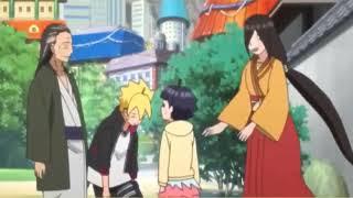 Boruto and Himawari meet their grandfather and auntie for the first time