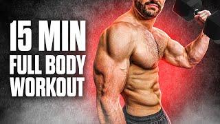 15 MIN HOME FULL BODY WORKOUT Dumbbells Only 3.0