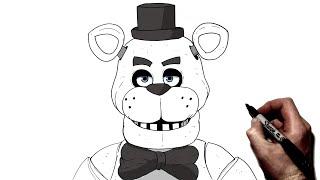 How To Draw Freddy Fazbear  Step By Step  FNAF