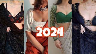 New saree jacket designs trendy saree blouse  saree jacket designs 2024