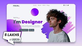 Animated PORTFOLIO Website Template In Html CSS And JS  Personal Website with Typing Animation