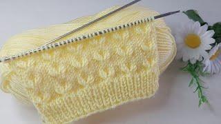 İki şiş kolay örgü model anlatımı crochet knitting