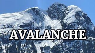 Avalanche caught CLOSE-UP by FPV drone - Long range mountain surfing in 4k