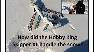 Slick Sled?  Hobby King Skipper-XL Extra Large Seaplane in the Snow