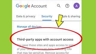 Google Account  What is Third-party apps with account access