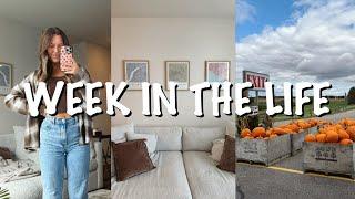 a week in my life post-grad  new heathy habits apartment decor + embracing the start of fall