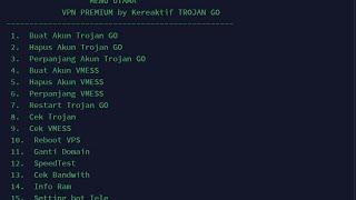 Cara install script pembuat VPN trojan go dan VMESS di VPS Debian dan ubuntu script by kereaktif