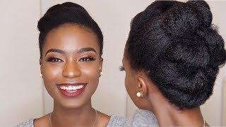 LOOK GOOD WITH YOUR NATURAL HAIR FOR VALENTINE  - EASY UPDO NATURAL HAIR STYLE