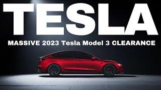 TESLA CLEARANCE PRICES on 2023 Tesla Model 3