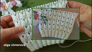 КРАСИВО И ПРАКТИЧНО АЖУРНЫЙ УЗОР СПИЦАМИ 1139 Узоры спицами KNITTING PATTERNS