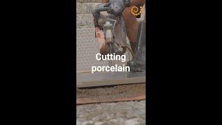 How to cut porcelain paving