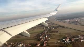 KLM Cityhopper Embraer 190 Evening Approach & Landing at Zagreb Airport 4K 60fps