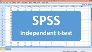 Independent t-test - SPSS Example 1