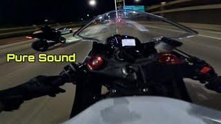 R6 & ZX6R Pure Adrenaline Night Ride  Uncut Pure Sound