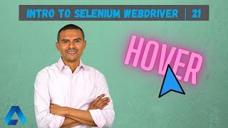 How to hover over an element in Selenium