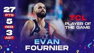 Evan FOURNIER   27 PTS  5 REB  3 AST  TCL Player of the Game vs. Lithuania