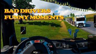 BAD DRIVERS #1 FUNNY MOMENTS IN EURO TRUCK SIMULATOR 2 TruckersMP + Logitech G29