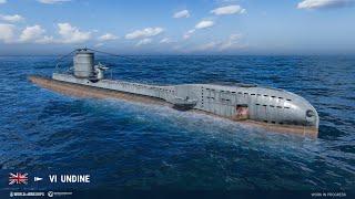 World of Warships Undine VI  Submarine HMS Undine Operation Asymmetric fight 5 vs 12