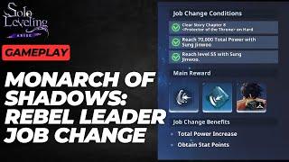 Solo LevelingARISE  How to Pass the Monarch of Shadows Rebel Leader Job Change Quest