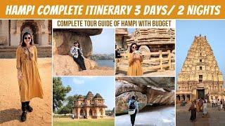 Hampi Itinerary 3Day 2Nights  Complete Tour of Hampi with Costing  Hampi Tourist Places 2023