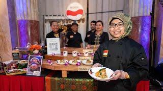 Promosi Rendang Tempe Mendoan dan Jamu Kunyit Asem di acara Embassy Chef Challenge 2024