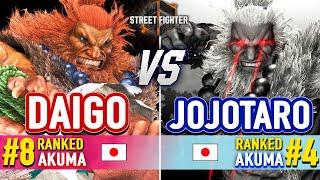 SF6  Daigo #8 Ranked Akuma vs Jojotaro #4 Ranked Akuma  SF6 High Level Gameplay