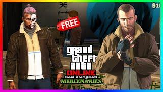 GTA 5 Online - How To UNLOCK Rare Protagonist OUTFITS For FREE San Andreas Mercenaries DLC Update