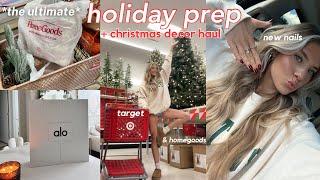 HOLIDAY VLOG christmas decor shopping HomeGoods + AtHome finds & cherry mocha nails️