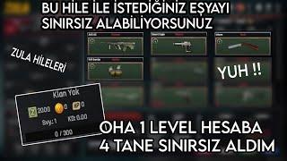 ZULA ENVANTER HİLESİ 2020 -  1 LEVEL HESAP 4 SINIRSIZ OHA 