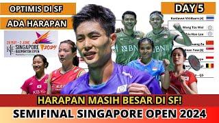 LAWAN KOREA JADWAL SEMIFINAL SINGAPORE OPEN 2024 DAY 5OPTIMIS DI BABAK SF  #singaporeopen2024