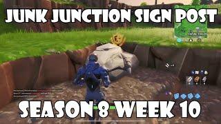 Search The Treasure Map Signpost Found in Junk Junction. Fortnite Season 8 Week 10 Footnote