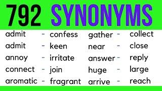 Similar Vocabulary Learn 792 Synonym Words in English to Expand your Vocabulary