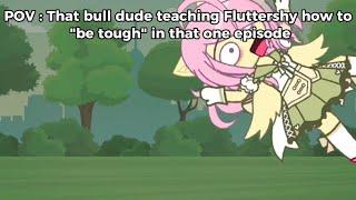 POV The bull dude teaching Fluttershy to be tough in that one episode  mlp  gc 