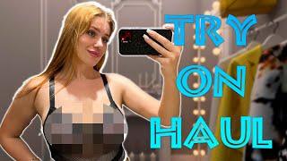 4K Try on Haul Transparent Clothes without 