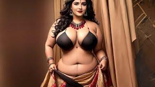 Syrine Belhajkacem Indian Empowering Body Positivity  Plus-Size Curvy Beauty Enormous Model