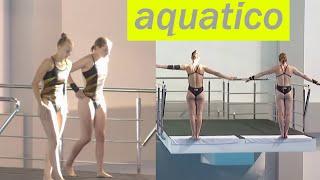 Divers Frieda Dummer Carolina Coordes Germany Team at LEN 2022 - Platform Synchro